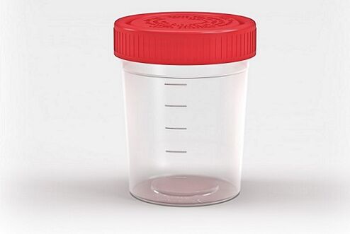 Container for testing for parasites