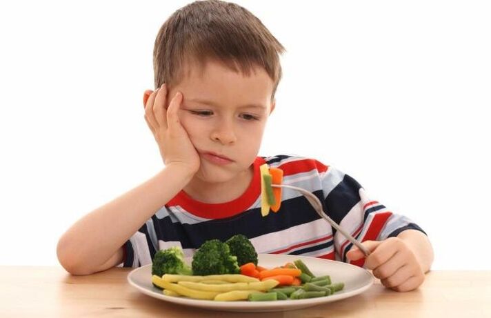 Helminthosis in children causes lack of appetite