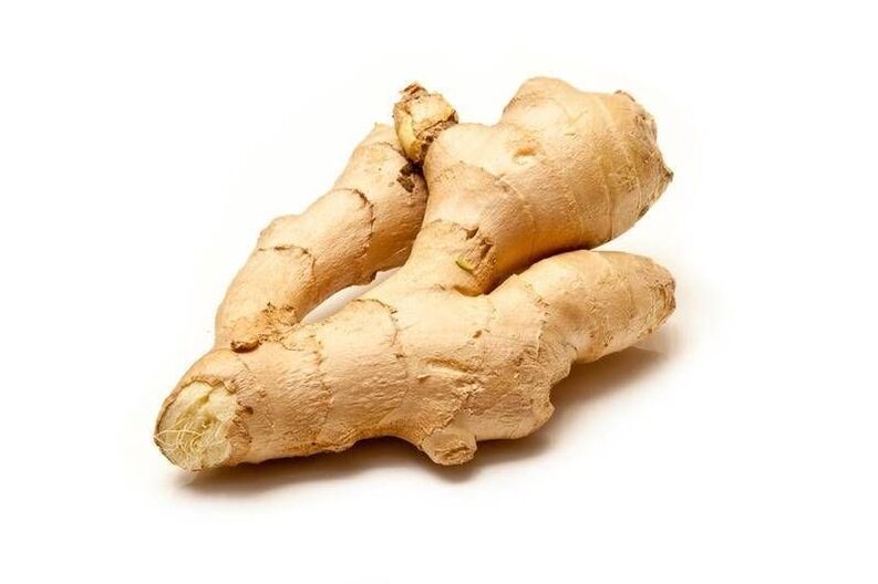 The root of ginger against worms